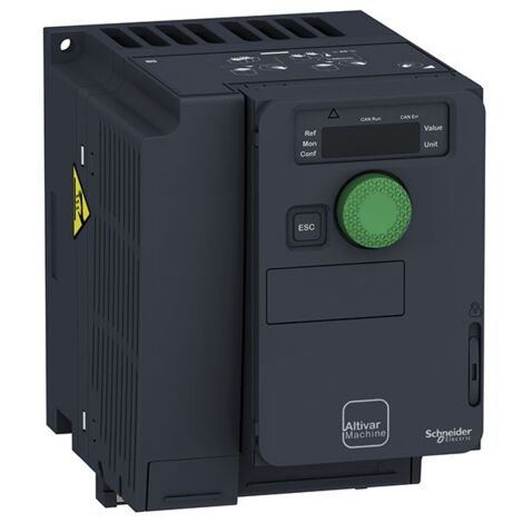 Schneider Electric – Variateur de vitesse compact 1,1 kW – Tension 200/240V mono – Courant 6,9A – Filtre CEM intégré – ATV320U11M2C