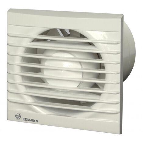 Soler Et Palau – Ventilateur extracteur de toilettes 80 m3/h – Débit d'air optimal – Installation murale ou plafond – Indice de protection IP44