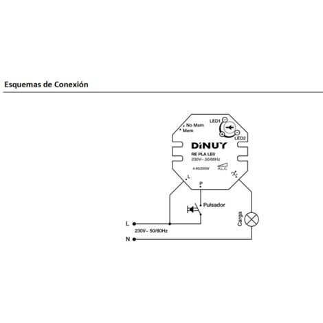 Variateur pour ampoules LED à 2 fils RE PLA LE0 de Dinuy