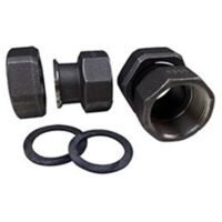 Ecolands – Raccordement en fonte pour pompes de chauffage – Filetage 1 1/4' – Joints en caoutchouc inclus – Performance optimale pour chauffage