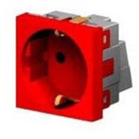 Module de prise schuko 45X45 Mmconecta Rouge