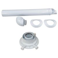 Saunier Duval – Kit de sortie horizontale 100/60 pour chaudières à condensation – Coude 90º – Sortie améliorée avec prises d'analyse – Déflecteur inclus