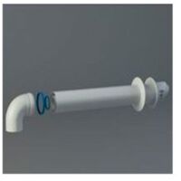 Vaillant – Kit complet de fumisterie pour chaudières à condensation – Diamètre 100/60 – Comprend coude 90° et section 80 cm – Accessoires inclus