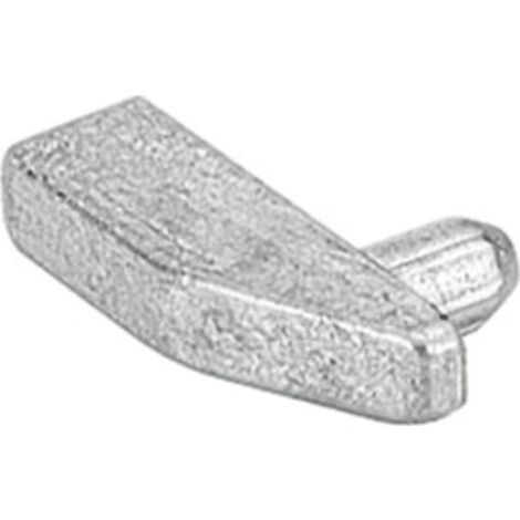 Hettich MB-Nutbodenträger m.Zapf., 74805, Zapfen Ø 5mm, z.Einsteck., Zinkdruckguss blank