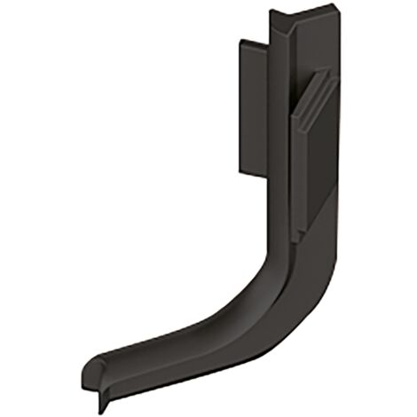 Hettich Zubehör Canis L, B 35.5 mm, H 53, 5 mm, Innenecke 90°, Schwarz matt