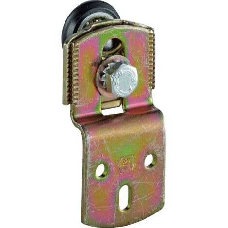HELM 28 K Rollapparat verzinkt, gelb, einachsig, Kopfmontage