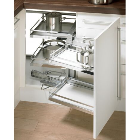 Hettich Küchenunterschrank-Eckschrankdrehauszug, Moving Corner 73505, KB900-1000mm, rechts (1/3)