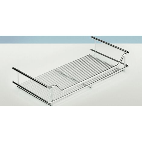 Hettich Hochschrank-Einhängekorb 49261,  groß, B 400mm, H 72mm, T 200mm,  Stahl verchromt