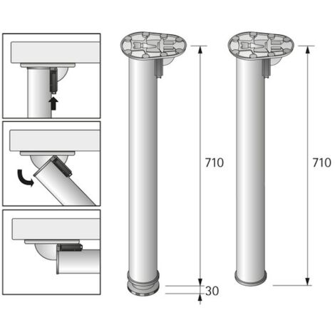 1 Stück Abhängesystem 20 Mm Länge 1050 Mm Chrom Baldachinabhängung Deckenabhängung Von SO-TECH