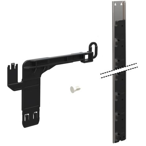 Hettich Büroschubl.-Verr.stg.set,  Systema Top 2000 9080111, aufliegend, rechts,  KF schwarz