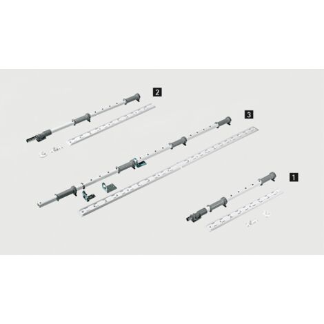 Hettich Eckschrankschwenkauszug-Drehachse, LeMans II 9132548, li.Korpush.1265, weiß (1/3)