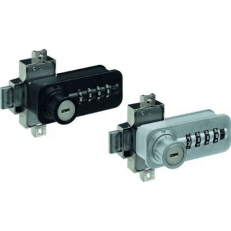 Hettich MB-Zahlenschloss,  mit Drehstangenschloss 9206826,  KF/STA chromoptik matt,  rechts