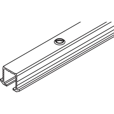 Hawa Einfachlaufschiene Clipo 16 Alu zum Schrauben L= 6000 mm (1/2)