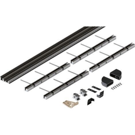 Bodenprofil-Set Hawa Folding Concepta 4-türig Alu eloxiert (1/2)