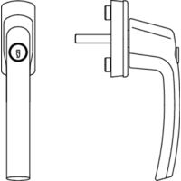 MACO HARMONY Fenstergriff Weiß - Lochabstand 43mm