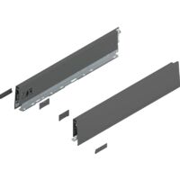 Blum MERIVOBOX Zarge, Höhe M (91 mm), NL=450 mm, l/r inkl. Abdeckk., oriongrau