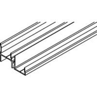 Hawa Doppelführungsschiene Combino 65H MS/FS Alu eloxiert, gel., 2500mm