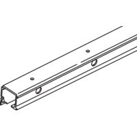 Hawa Combi-Laufschiene Porta 60/100 Alu schwarz eloxiert L= 2500 mm