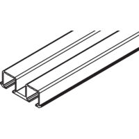 Hawa Doppellaufschiene Hawa Clipo 16, zum Schrauben, Alu, gelocht, L= 6000 mm