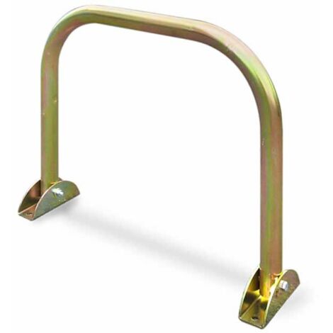 Andrys - Tope de Estacionamiento Plegable, con Soportes para Fijación, con Placa Soldada para Candado, 4 x 55 x 45 cm, Color Oro Tropical - Colore: Oro - Finitura: Zincato
