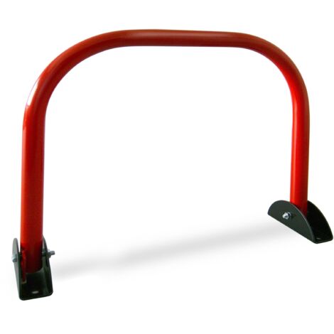 Andrys - Tope de Estacionamiento Plegable, con Soportes para Fijación, con Placa Soldada para Candado, 4 x 55 x 45 cm, Color Oro Tropical - Colore: Rosso - Finitura: Verniciato