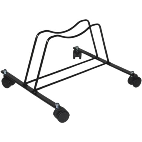 Andrys - Soporte para Bicicletas de Suelo de 1 Puesto, con Ruedas Giratorias, También para Bicicletas con Freno de Disco, Negro, 35 x 35 x 27 cm