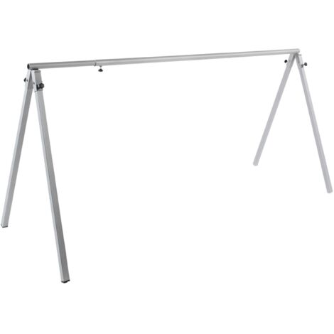 Andrys – Expositor para Bicicletas Desmontable y Ajustable, de Acero Pintado de Color Gris, 180/300 x 80 x 100 cm, 5-8 Plazas