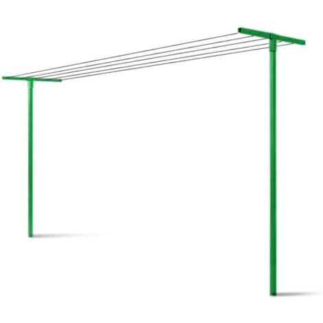 Tendedero de exterior extraíble Andrys, verde, 220 cm de alto (cuerda no incluida)