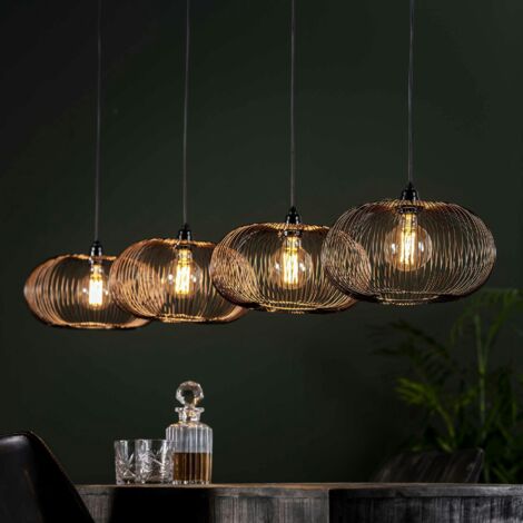 Suspension contemporaine 4 lampes style disques RALF (1/5)