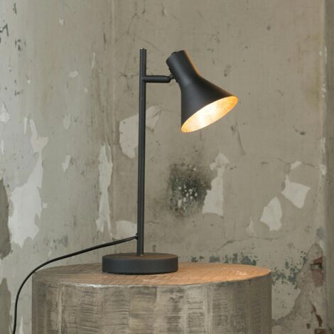 Lampe à poser contemporaine noir et or MELBOURNE (1/5)