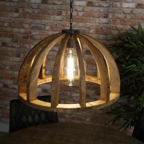 Suspension en bois ronde ajourée LUCKNOW (1/4)