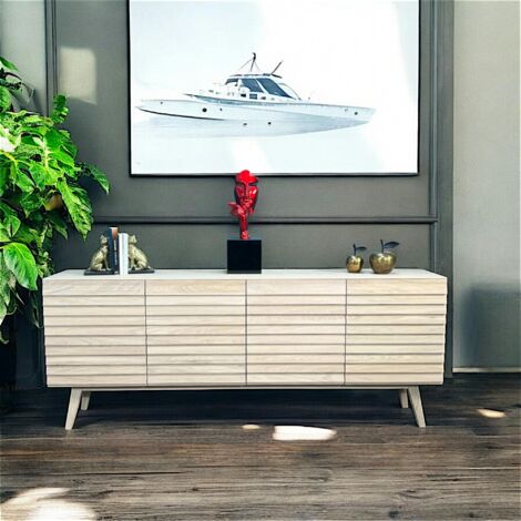 Buffet en bois de chêne blanc (4 portes) COLOGNE (1/5)