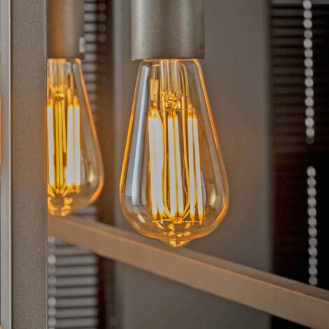 Ampoule goutte ambrée LED filament lumière chaude (E27) (1/4)