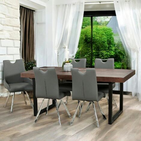 Table à manger bois recyclé 180 cm SAMOA (1/5)