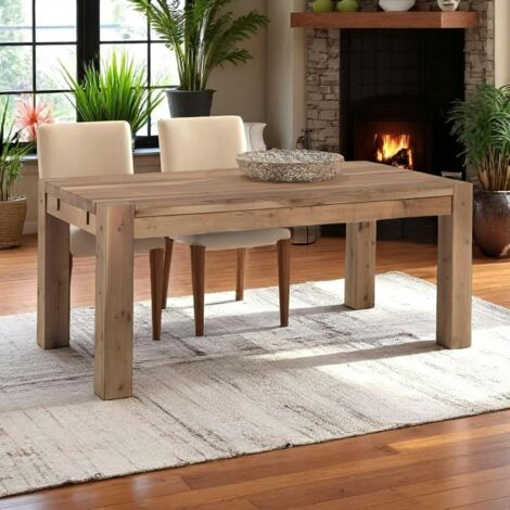 Table à manger extensible bois de chêne 180-280 FJORD (1/4)