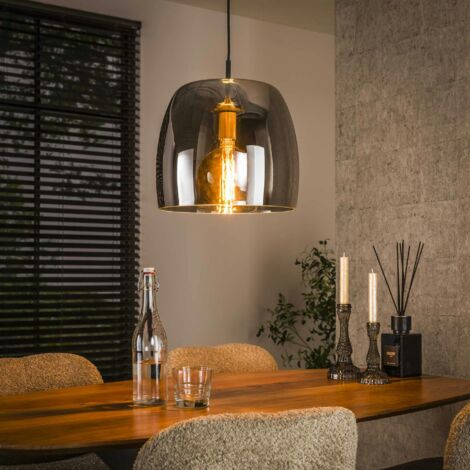 Suspension en verre fumé forme cloche NIAGARA (1/3)