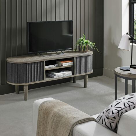 Meuble tv en bois avec accordéon HOUSTON (1/4)