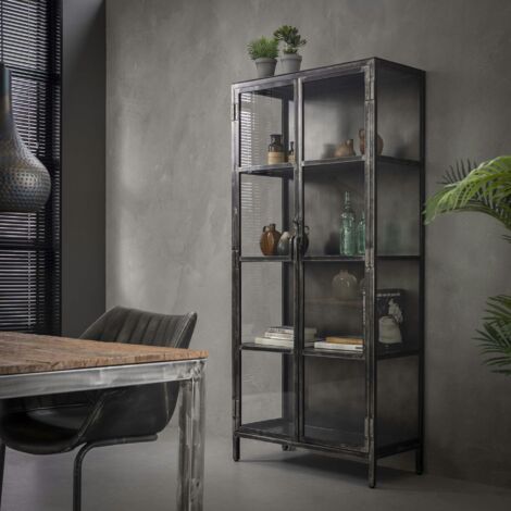 Vitrine industrielle métal verre ROADIES (1/5)