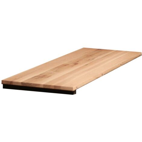 Rallonge pour table ronde extensible en chêne blanc 140 cm PALERME (50 cm) (1/5)