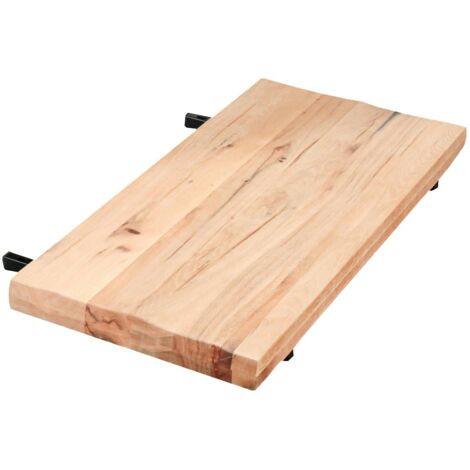 Rallonge pour les tables en chêne blanc bords naturels 300 cm PALERME (50 cm) (1/2)
