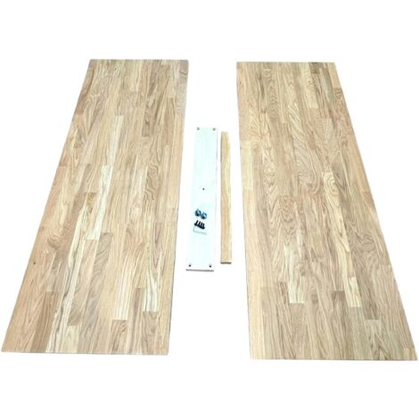 Rallonges pour table extensible en chêne huilé 140-340 cm (lot de 2) COLOGNE (1/3)