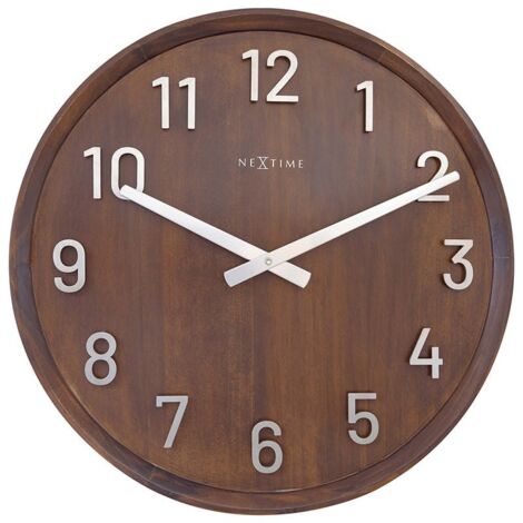 Horloge murale moderne marron (1/4)