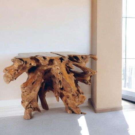 Pier Import – Console racine teck recyclé ARIZONA – Dimensions 120x40x76 cm – Design unique et authentique – Pour aménagement intérieur