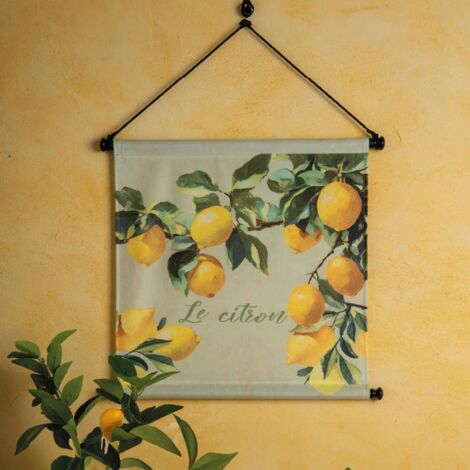 Toile kakemono citrons 50x50 cm (1/2)