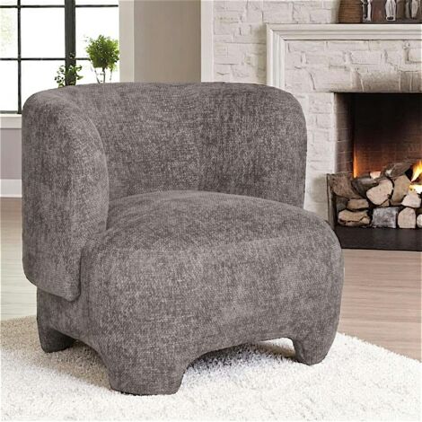 Gros fauteuil design gris BERLIN (1/5)