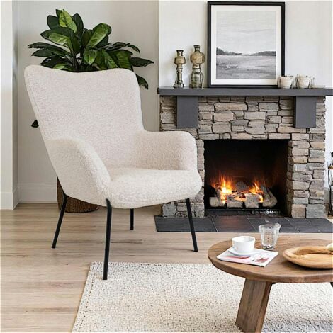 Fauteuil en peau de mouton synthétique BERLIN (1/5)