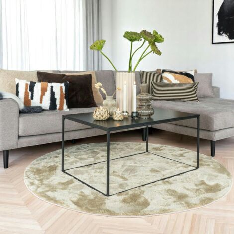 Table basse rectangulaire noire - design minimaliste TALLINN (1/5)