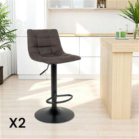 Tabouret de bar réglable en hauteur, gris foncé (lot de 2) SAVONE (1/5)
