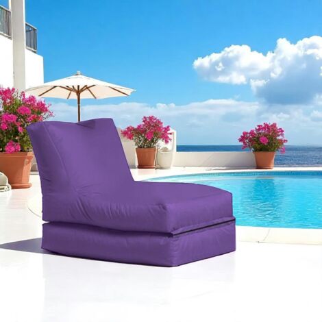 Pouf bain de soleil extérieur violet ARTA (1/5)