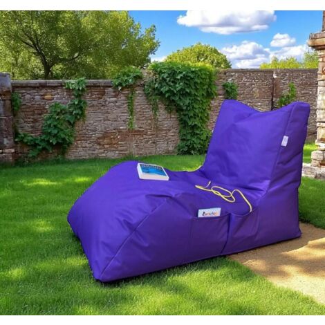 Pouf bain de soleil XXL imperméable – violet ARTA (1/4)